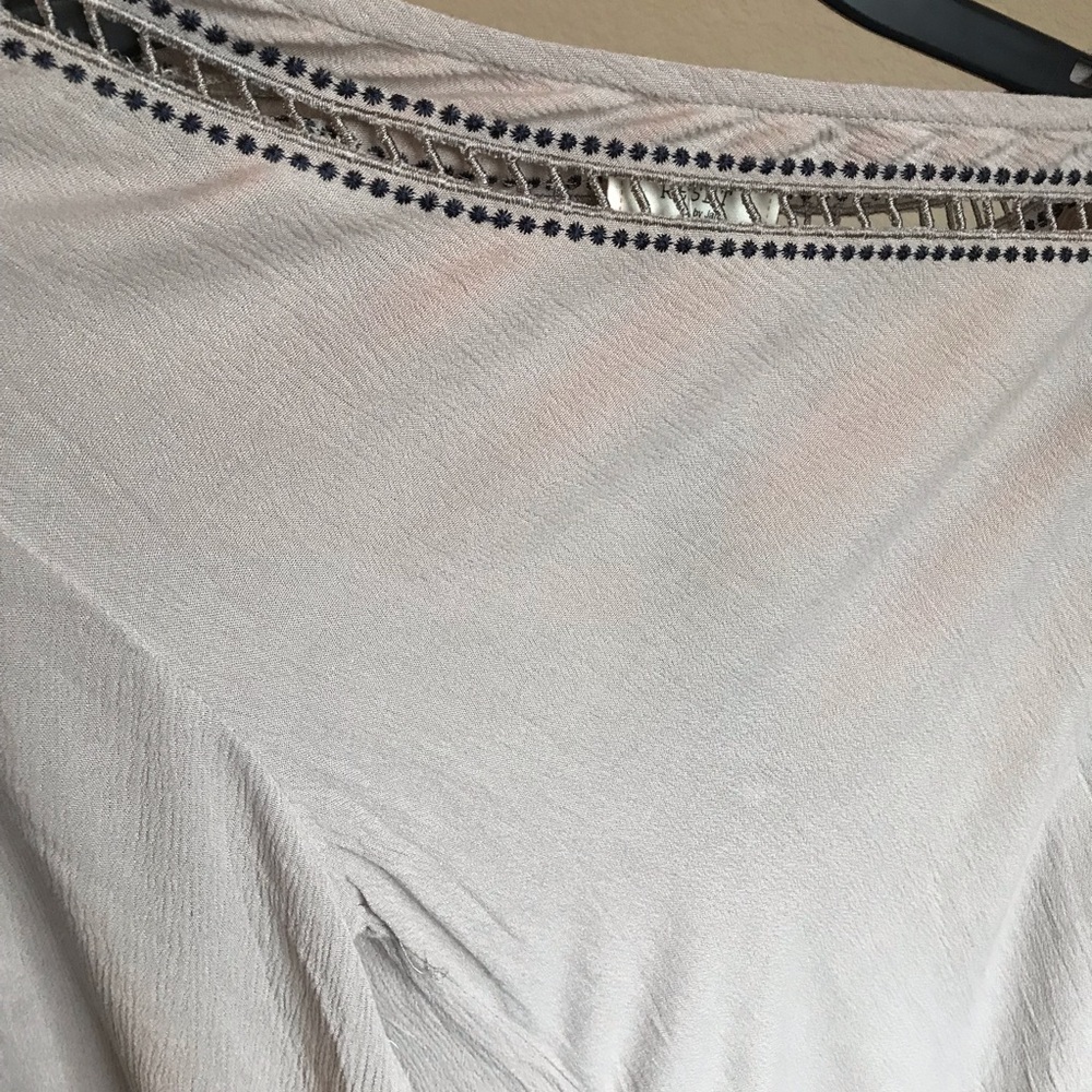 ❤️LAST NEW S Taupe Crochet Trim Long Kimono - Picture 7 of 8